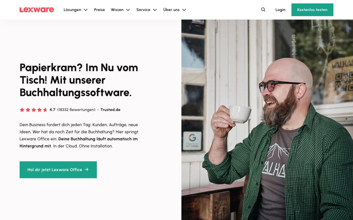 Startseite von Lexware Office
